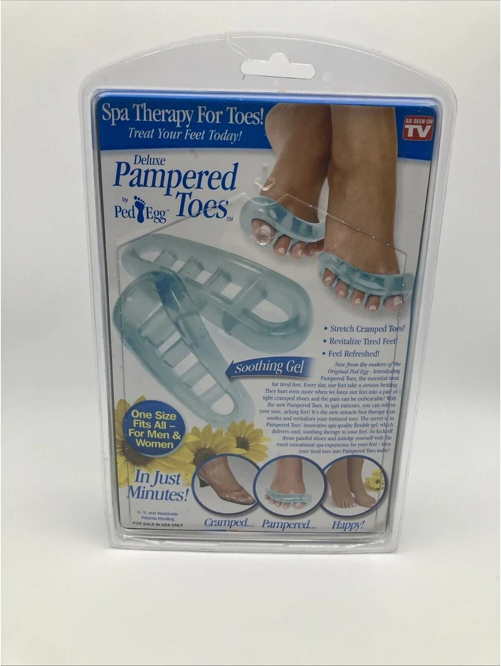 Blue Deluxe Pampered Toes By Ped Egg Spa Therapy For Toes New In Box